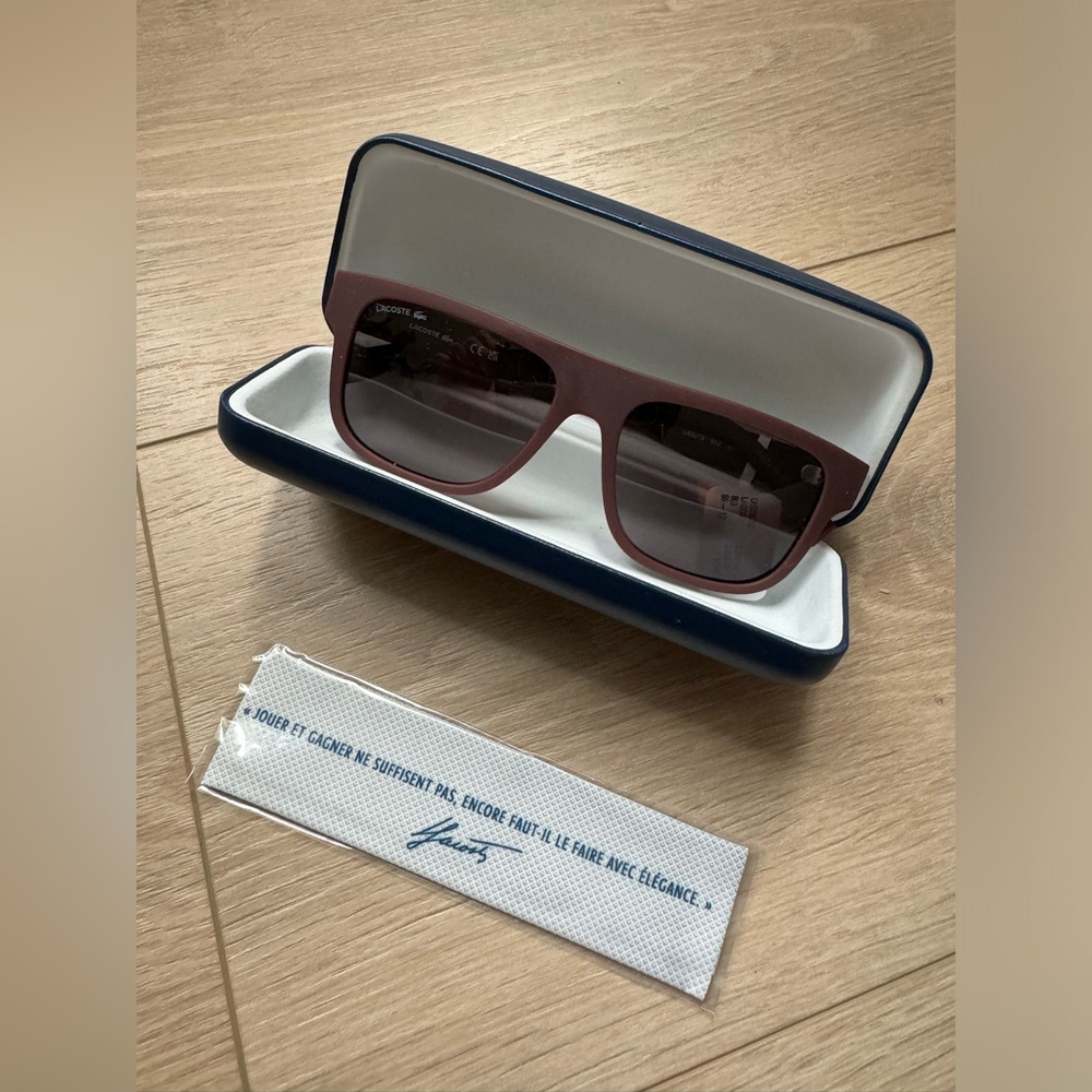LACOSTE L 6001 S 603 Dark Red Sunglasses NEW